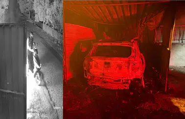 Serik'te Çöp Poşeti Giyip Kundakladı: Araç Alev Topuna Döndü