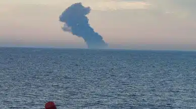 Karadeniz’de Büyük Patlama! Rus Gemisi Bir Anda Alev Aldı