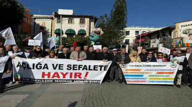 Antalya’da Emeklilerden “Geçinemiyoruz” İsyanı! Sokağa Döküldüler