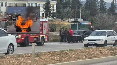 Mersin’de Alev Alan Araç Dakikalar İçinde Küle Döndü!