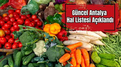 Antalya Halinde Sebze ve Meyve Fiyatları Güncellendi