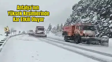 Konya-Antalya Karayolunda Kar Mesaisi