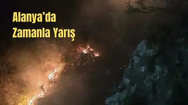 Alanya’da Orman Yangını Hızlı Müdahaleyle Söndürüldü