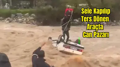 Sel Otomobili Dereye Sürükledi: 1 Ölü, 1 Yaralı