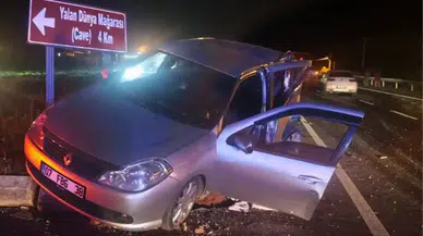 Gazipaşa Yalan Dünya Mağarası Tabelası Önünde Kaza: 6 Yaralı