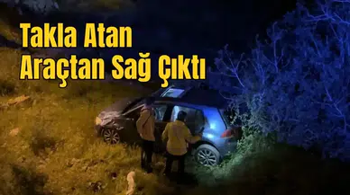 Gazipaşa’da Alkollü Sürücü Arabayla 7 Metreden Uçtu