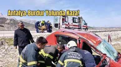 Burdur'da Kontrolden Çıkan Araç Şarampole Savruldu: 2 Yaralı
