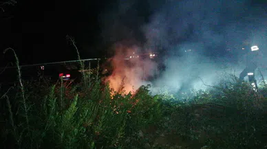 Çalılıkta çıkan yangın korkuttu