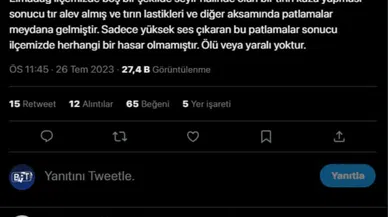 Ankara Elmadağ’da patlama, kaymakamdan açıklama