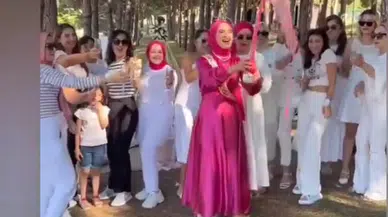 MUHAFAZAKAR GELİNDEN BEKARLIĞA VEDA PARTİSİ