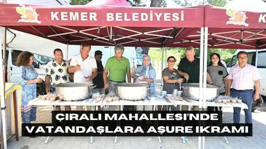 Çıralı Mahallesi’nde vatandaşlara aşure ikramı