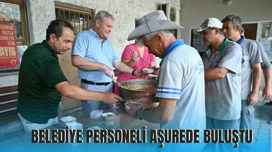 Belediye personeli aşurede buluştu