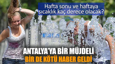 Hafta sonu ve haftaya sıcaklık kaç derece olacak? Antalya’ya bir müjdeli bir de kötü haber geldi