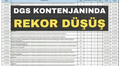 DGS'DE REKOR DÜŞÜŞ