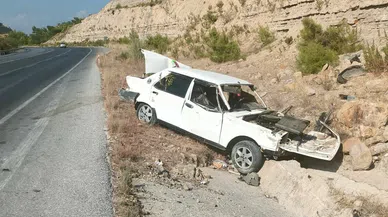 Manavgat’ta otomobil takla attı  