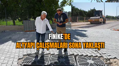 Finike’de altyapı çalışmaları sona yaklaştı