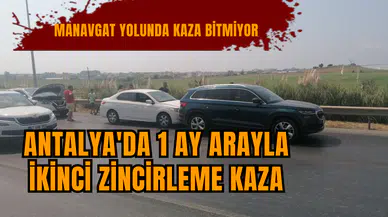 Antalya'da 1 ay arayla ikinci zincirleme kaza