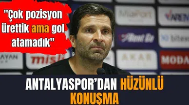 Antalyaspor'dan hüzünlü konuşma