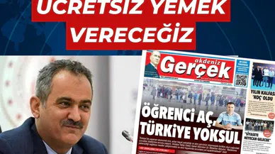 Bakan Özer: Tüm okullarda ücretsiz yemek vereceğiz