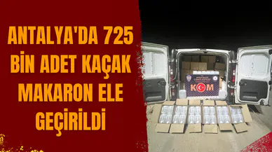 Antalya'da 725 bin adet kaçak makaron ele geçirildi