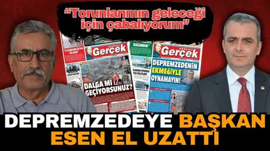 Depremzedeye Başkan Esen el uzattı