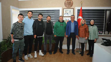 Futbolculardan Başkan’a ziyaret