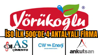 İSO İLK 500'DE 4 ANTALYALI FİRMA