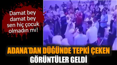 Adana'da düğünde damata tepki toplayan çocuk hareketi