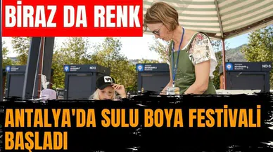 Antalya'da sulu boya festivali başladı