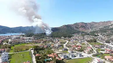 Muğla'da evde başlayan yangın ormana sıçradı