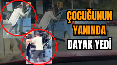 İstanbul Levent'te bir kadın çocuğunun yanında dayak yedi