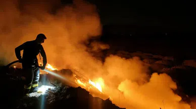 Antalya'da atık sahasında korkutan yangın