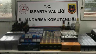 Isparta’da kaçak sigara ve alkol ele geçirildi