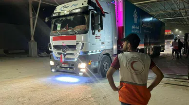 Gazze'ye 4. yardım konvoyu giriş yaptı