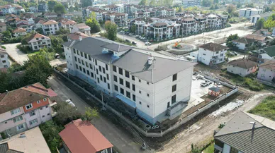 Düzce Azmimilli İlkokulu yeni binasının tamamlanma aşamasına geldi