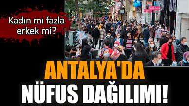 Antalya'da nüfus dağılımı! Kadın mı fazla, erkek mi?