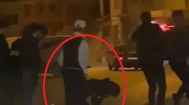 Sokak boks ringine döndü! Alacak verecek kavgası