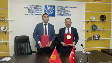 Karabük Üniversitesi rektörü Kırgızistan'da iş birliği temasları gerçekleştirdi