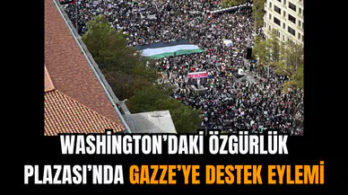 Washington’daki Özgürlük Plazası’nda Gazze’ye Destek Eylemi