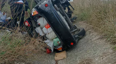 Otomobil refüje uçtu 3 kişi yaralı