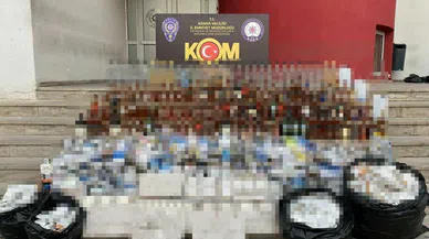Adana’da 9 bin 45 litre sahte alkol ele geçirildi