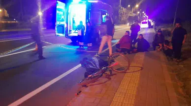Bisikletten düştü canından oldu!
