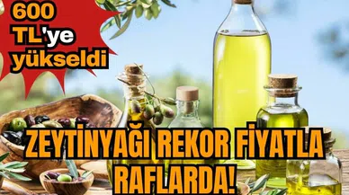 Zeytinyağı rekor fiyatla raflarda! 600 TL'ye yükseldi