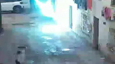 Elektrik kablosunun patlamasıyla az kalsın canından oluyordu