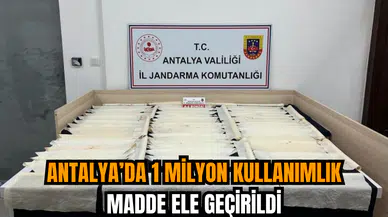 Antalya’da 1 Milyon Kullanımlık Madde Ele Geçirildi