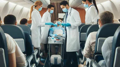 A Milli Takımın uçağı acil iniş yaptı E.Montella fenalaştı