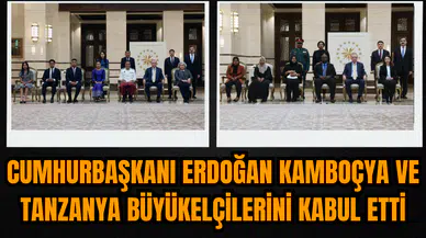 Cumhurbaşkanı Erdoğan Kamboçya ve Tanzanya Büyükelçilerini kabul etti