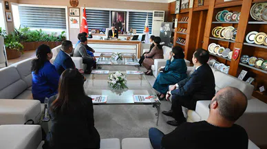 Moğolistan'dan Kemer Belediye Başkanı Topaloğlu'na özel ziyaret