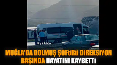 Muğla'da dolmuş şoförü direksiyon başında hayatını kaybetti