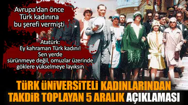 Türk üniversiteli kadınlarından 5 Aralık açıklaması